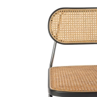 Chaise Lucio en rotin naturel avec piètement en porte-à-faux