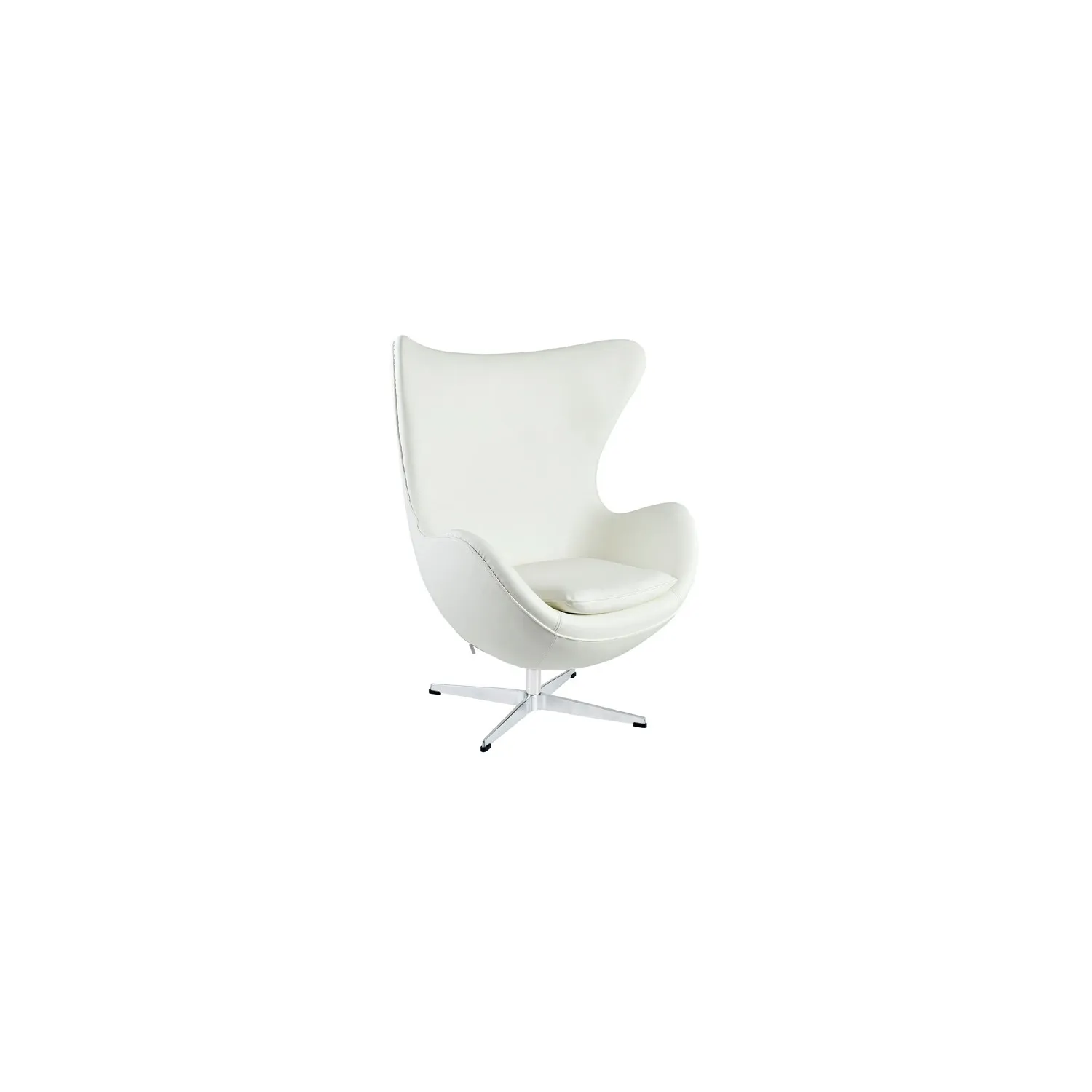 Réplique de chaise Egg en cuir par le designer Arne Jacobsen