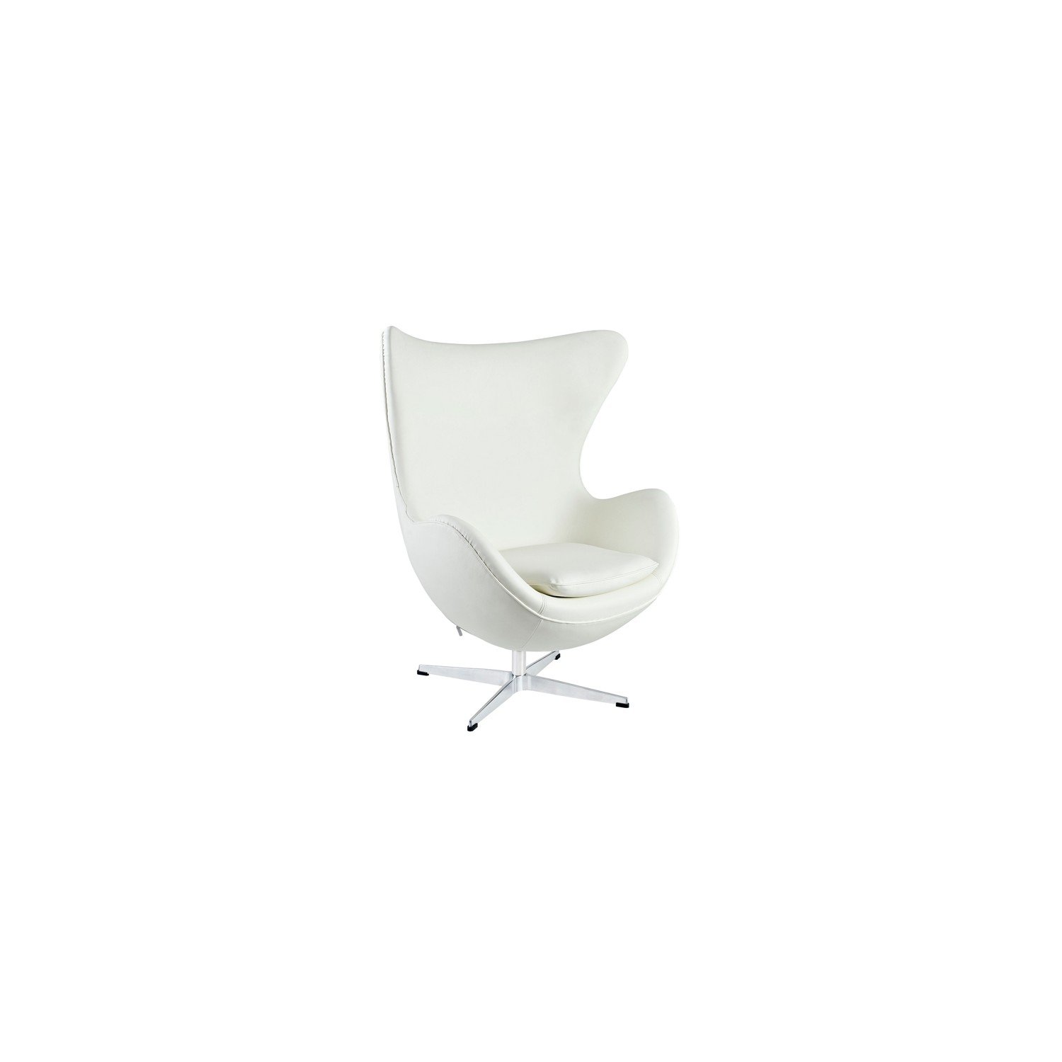 Replika skórzanego fotela jajecznego autorstwa projektanta Arne Jacobsen