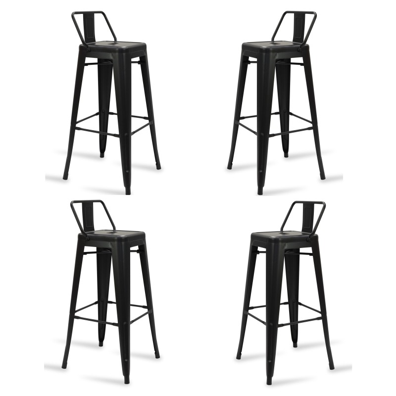 Balení 4 matných stoliček Bistro LB 76cm
