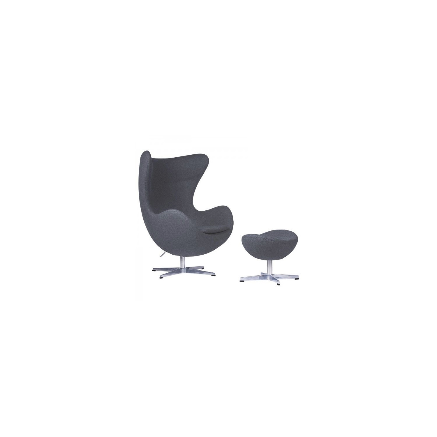 Réplica Silla Egg Chair con Reposapiés del diseñador Arne Jacobsen