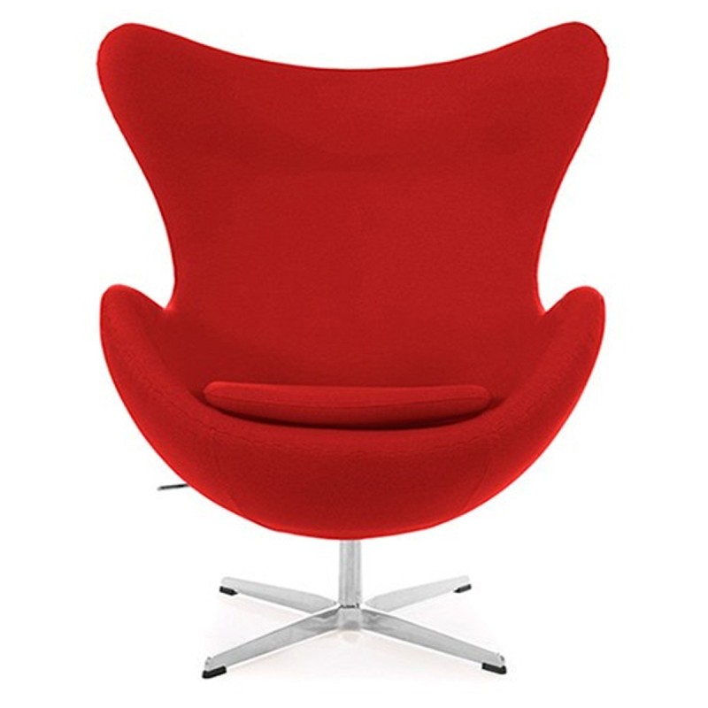 Réplique de la chaise Egg avec repose-pieds du designer Arne Jacobsen