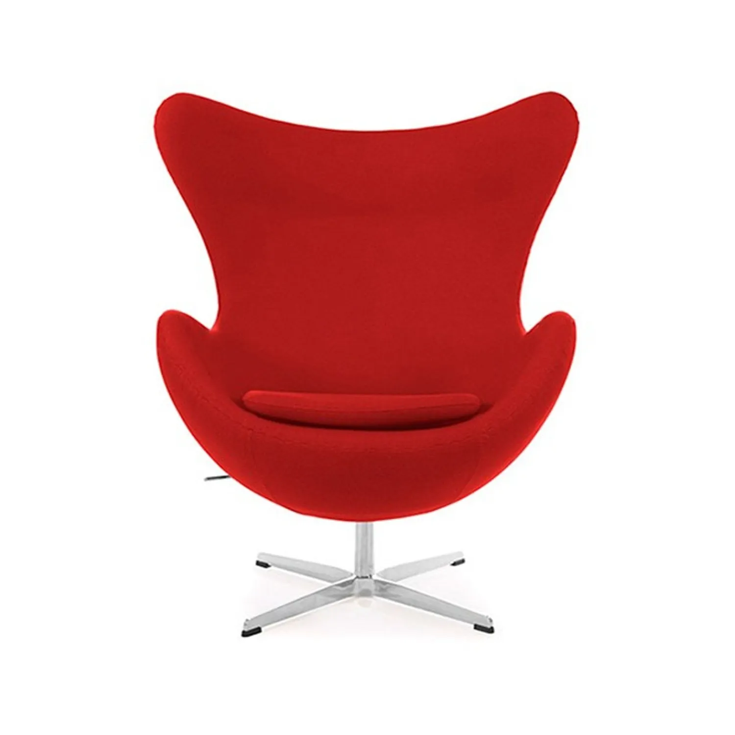 Réplique de la chaise Egg avec repose-pieds du designer Arne Jacobsen