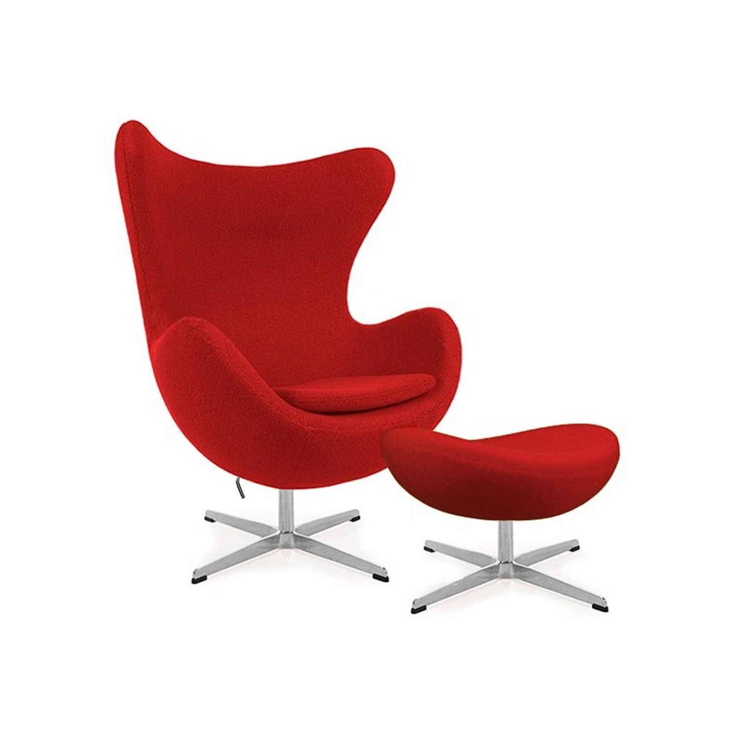 Replica Egg Chair with Footstool by designer Arne Jacobsen
