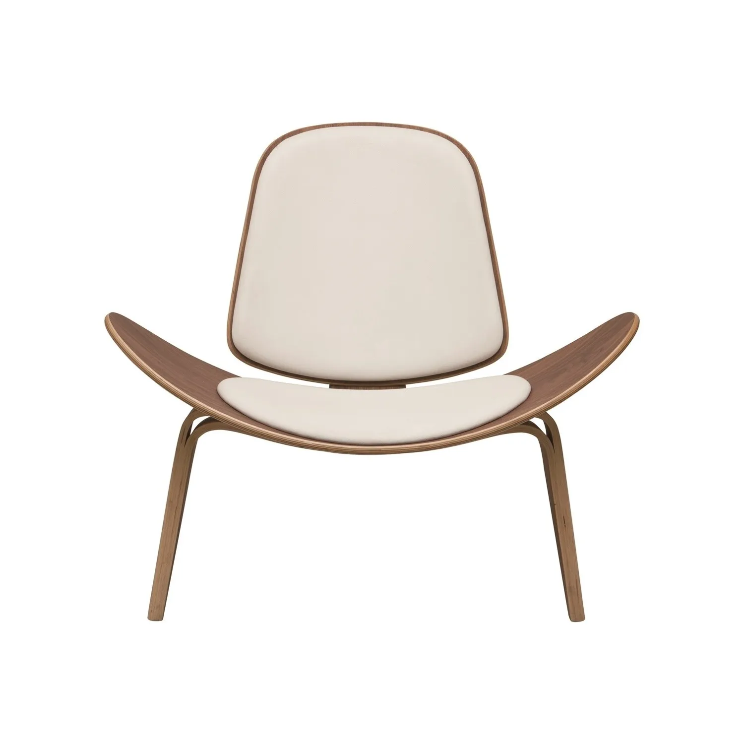 Réplique de chaise Shell Ch07 en bois de noyer