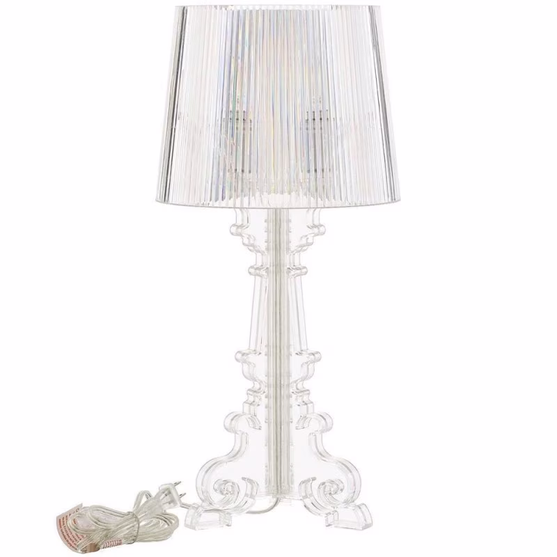 Lampa stołowa z przezroczystego metakrylanu Burgo