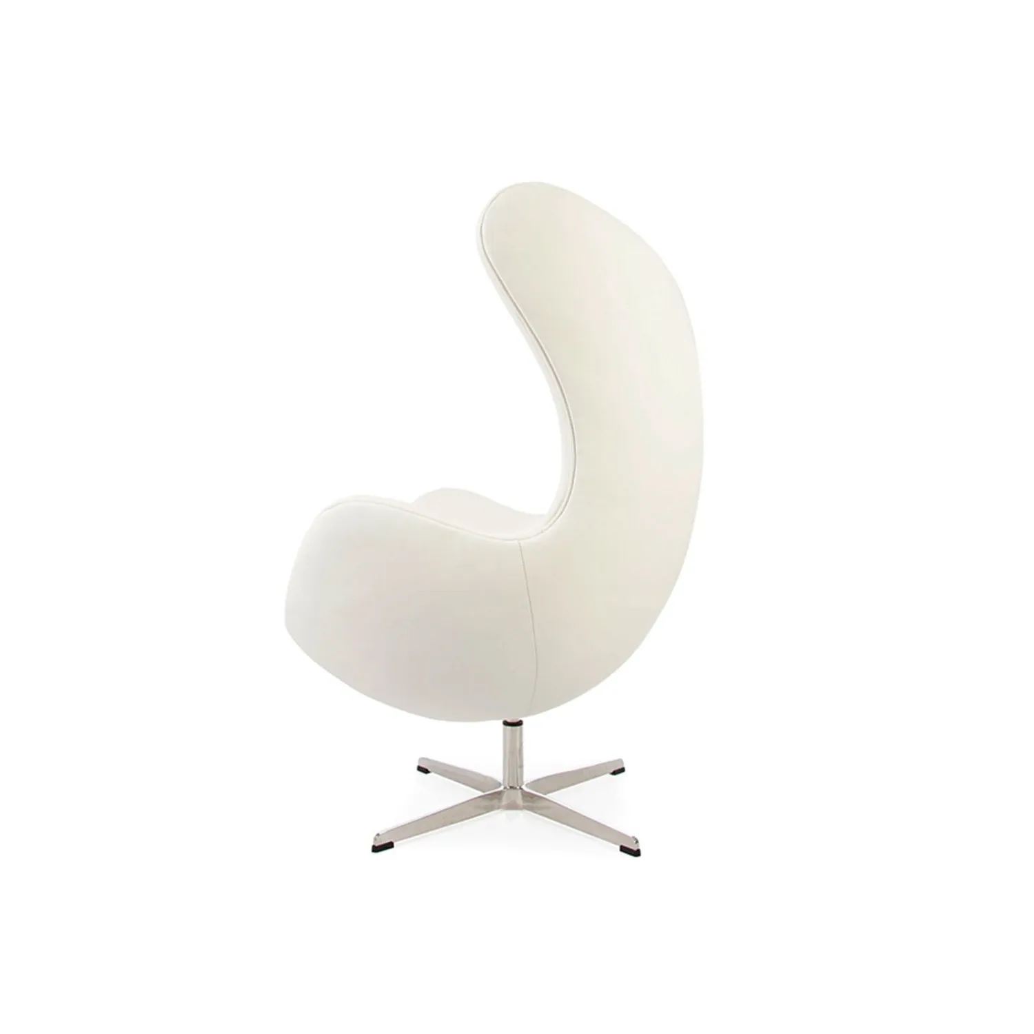 Réplique de chaise Egg en cuir par le designer Arne Jacobsen