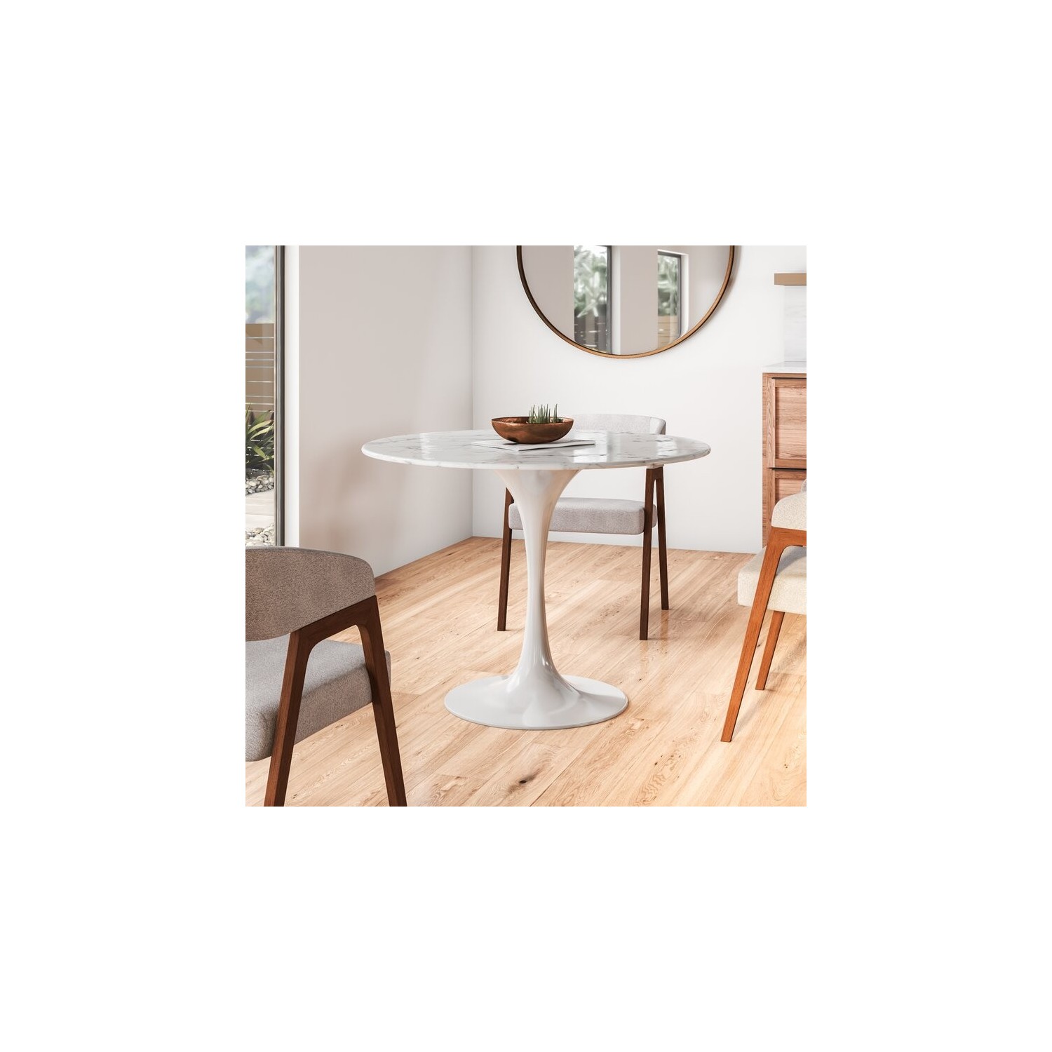 furmod Mesa Dining Tulip Mármol 80 cm