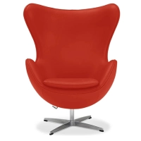 Sedia Replica Egg Chair realizzata in pelle dal designer Arne Jacobsen