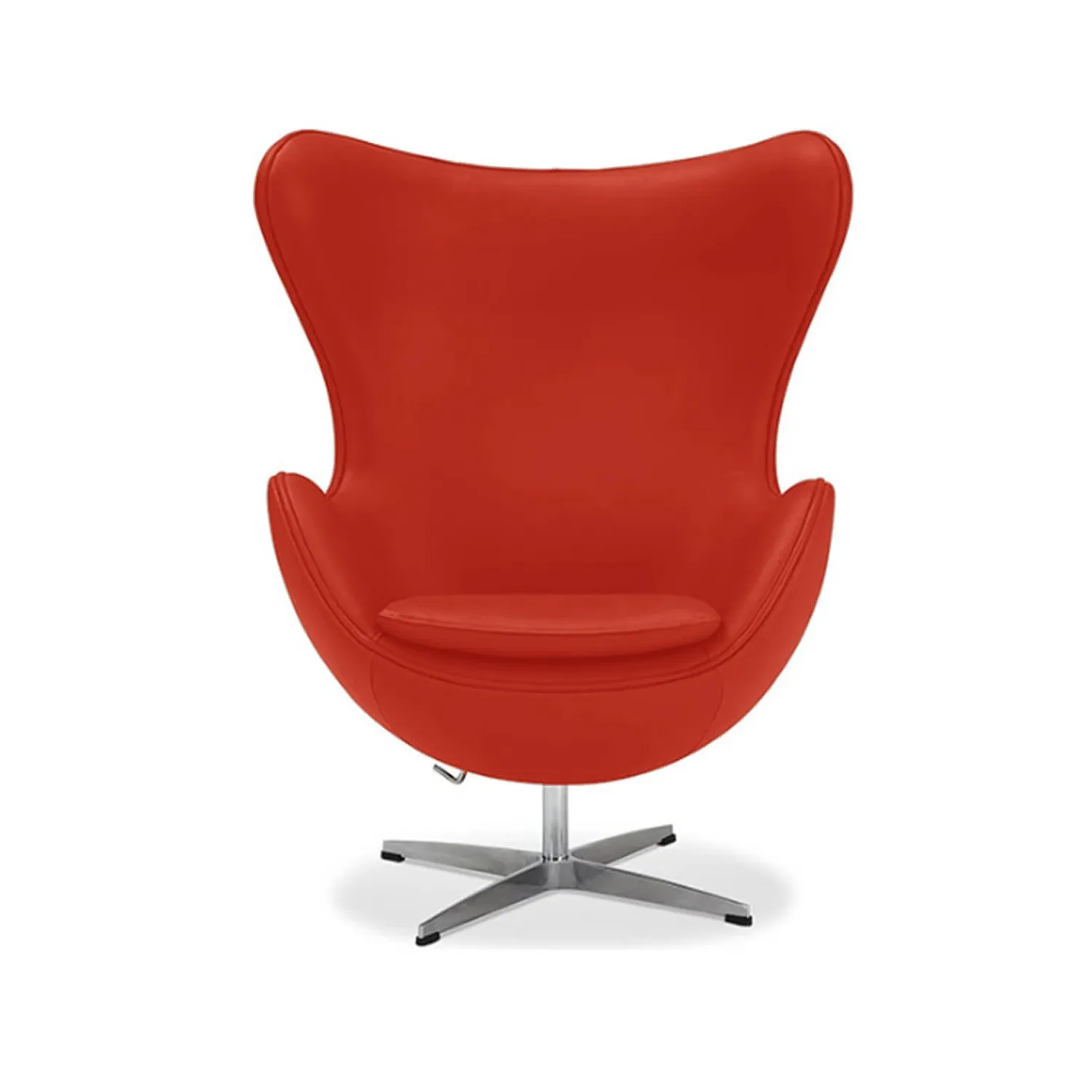 Réplique de chaise Egg en cuir par le designer Arne Jacobsen