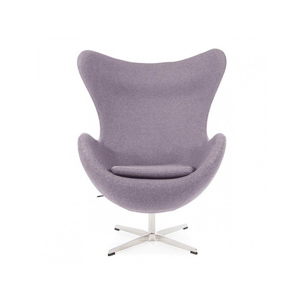 Réplique de la chaise Egg avec repose-pieds du designer Arne Jacobsen