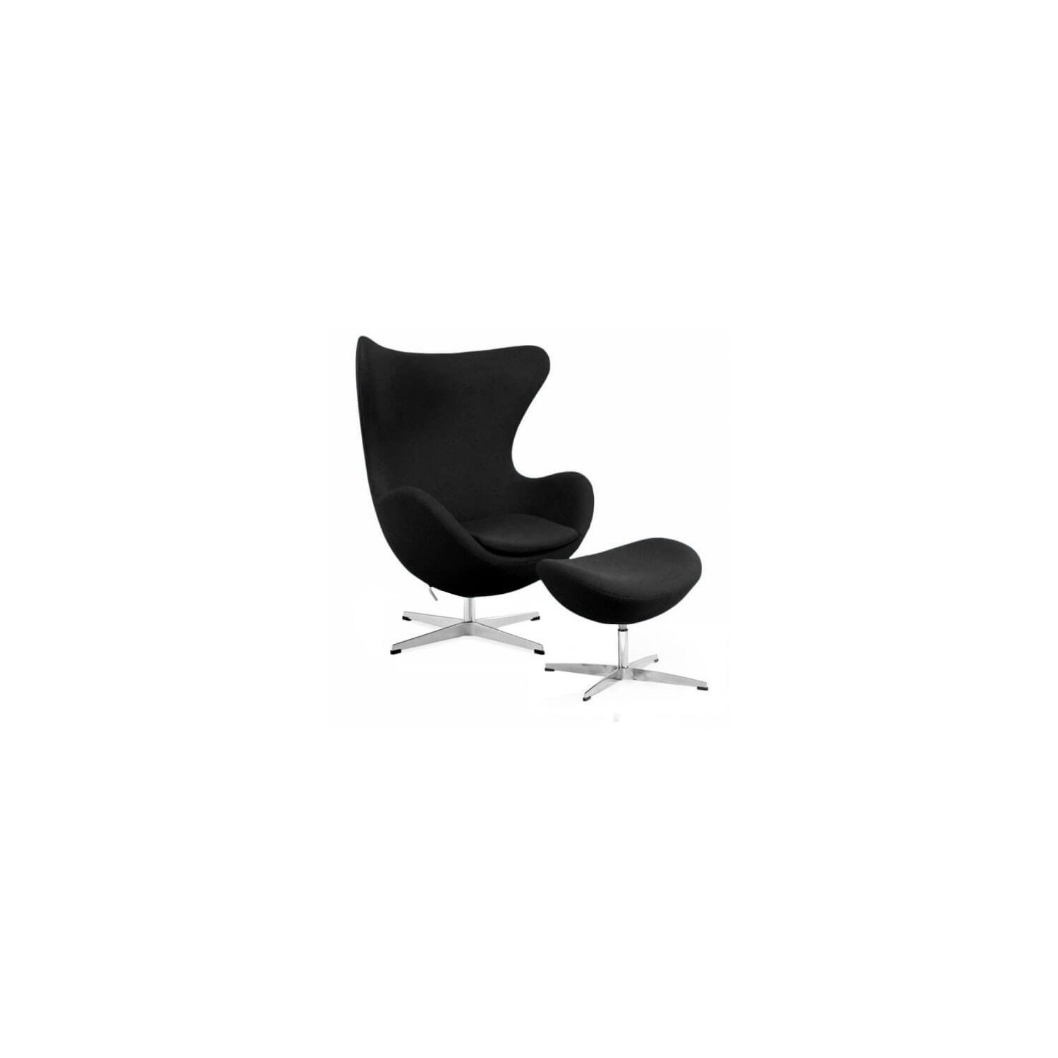 Replica Egg Chair com Apoio para os Pés da designer Arne Jacobsen