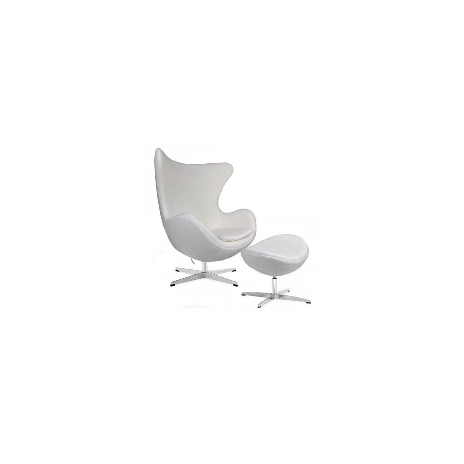 Replika äggstol med fotstöd av designern Arne Jacobsen
