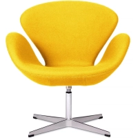 Réplica de la silla Swan en cachemir de Arne Jacobsen