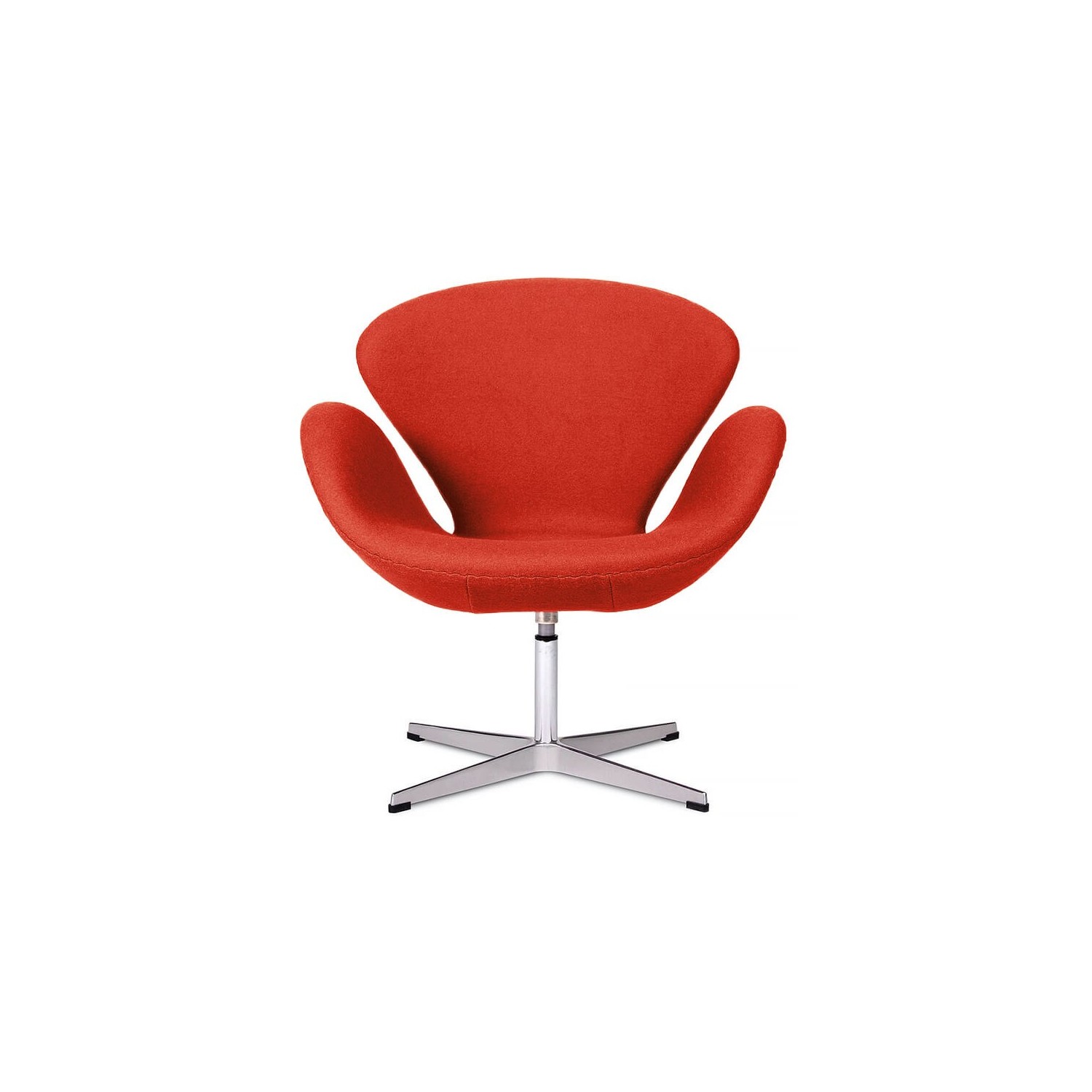 Replica della Swan Chair in cashmere di Arne Jacobsen