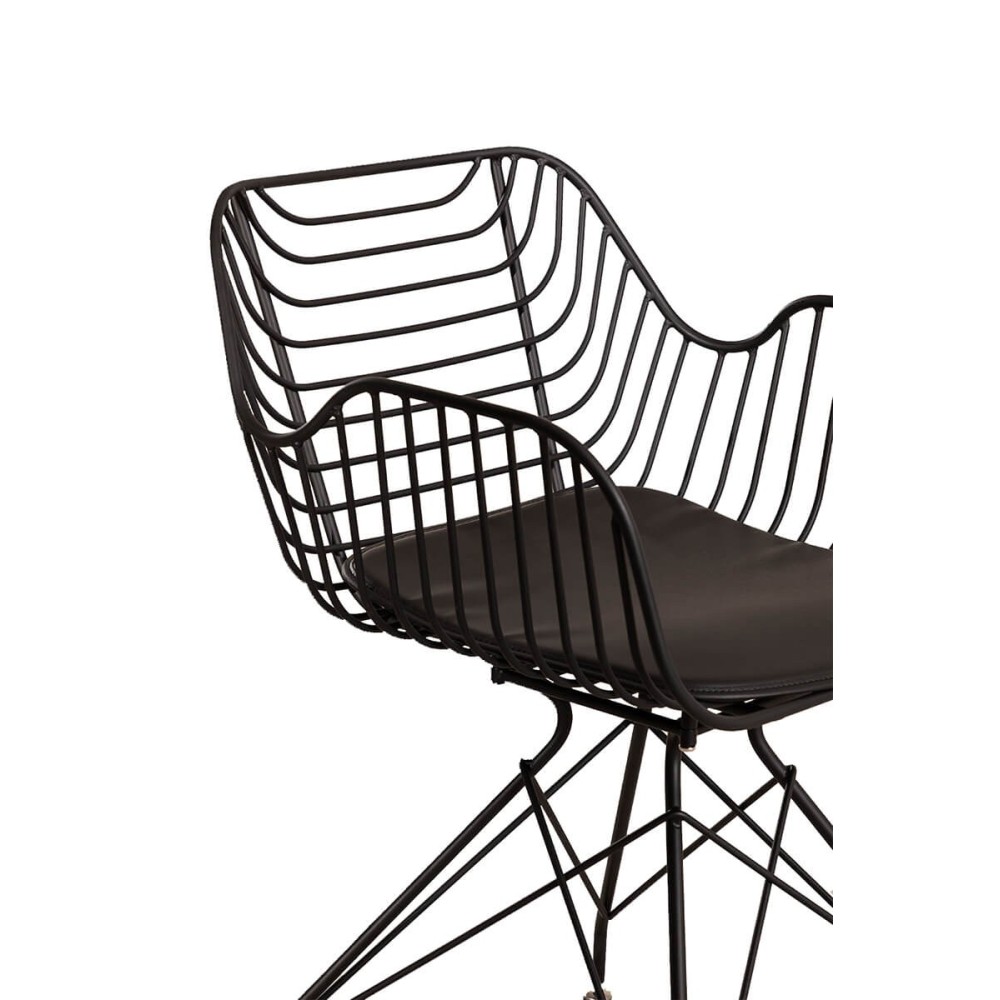 Chaise en métal Meridian adaptée pour l'extérieur
