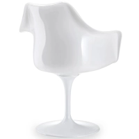 Replica of the chair Tulip with arms and cushion