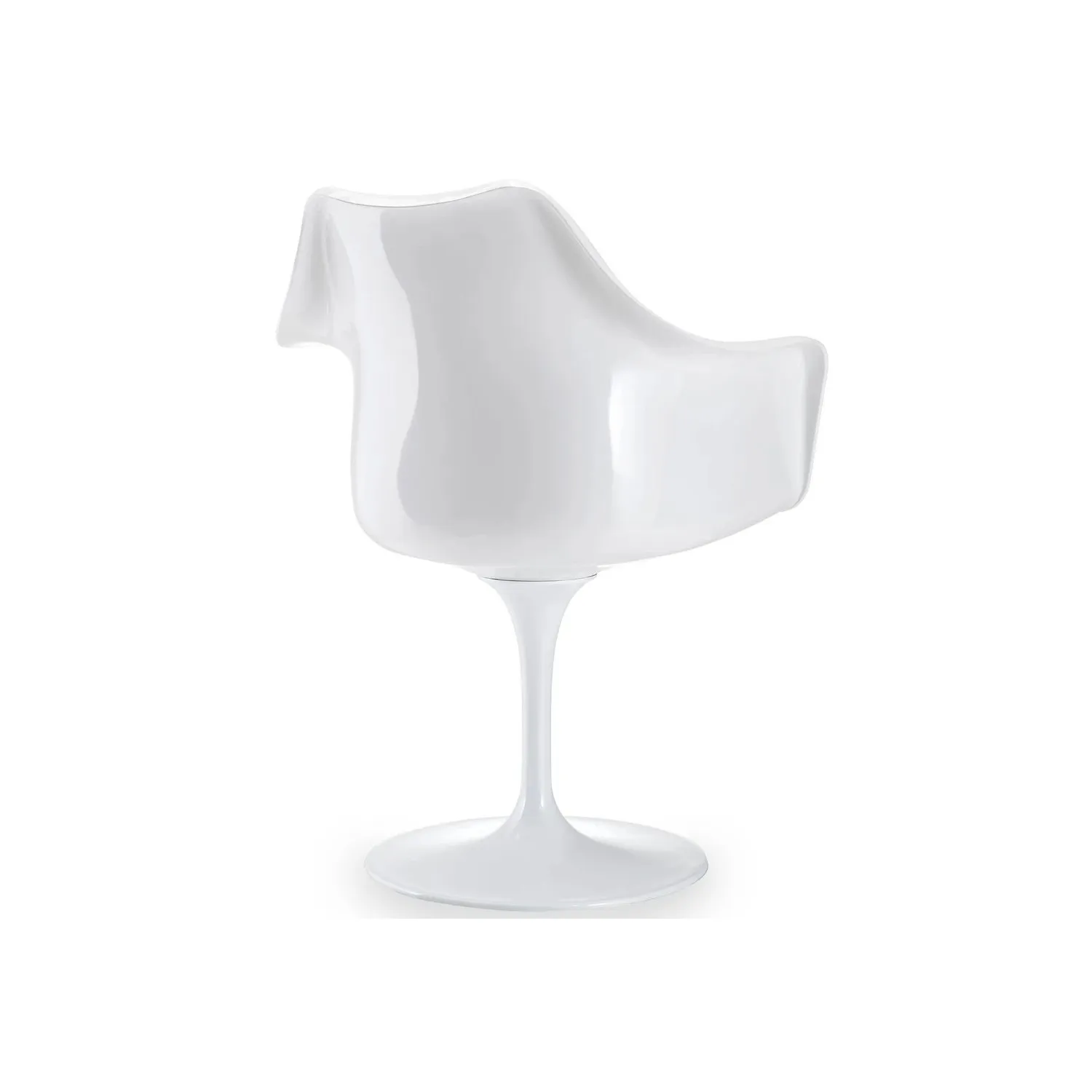 Réplique de la chaise Tulip avec accoudoirs et coussin