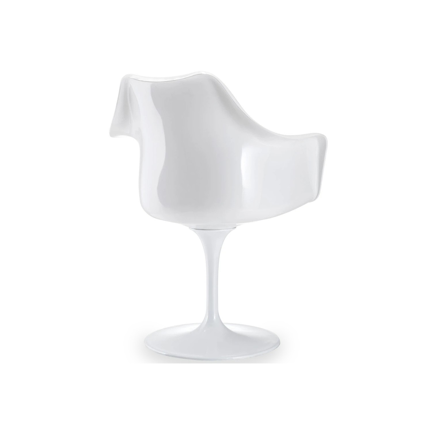 Replica of the chair Tulip with arms and cushion