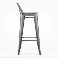 Industrial stool Bistro LB Wood Antique