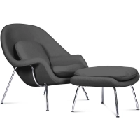 Réplica da cadeira Womb pelo designer Eero Saarinen