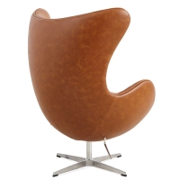 Replica Egg Chair in vintage verweerd kunstleer