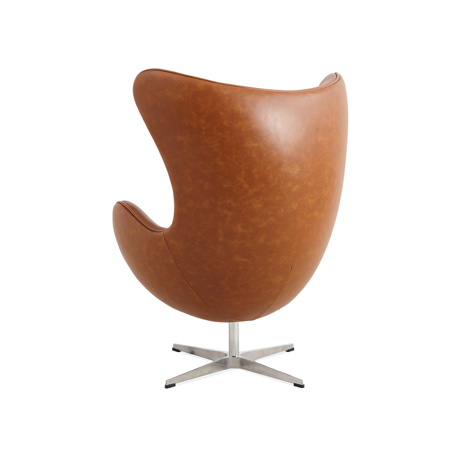 Replica Egg Chair em couro vintage envelhecido