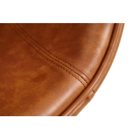 Replika fotela Egg Chair w stylu vintage z postarzanej skóry ekologicznej