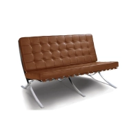 cadeira furmod Barcelona Meio-couro 2 lugares