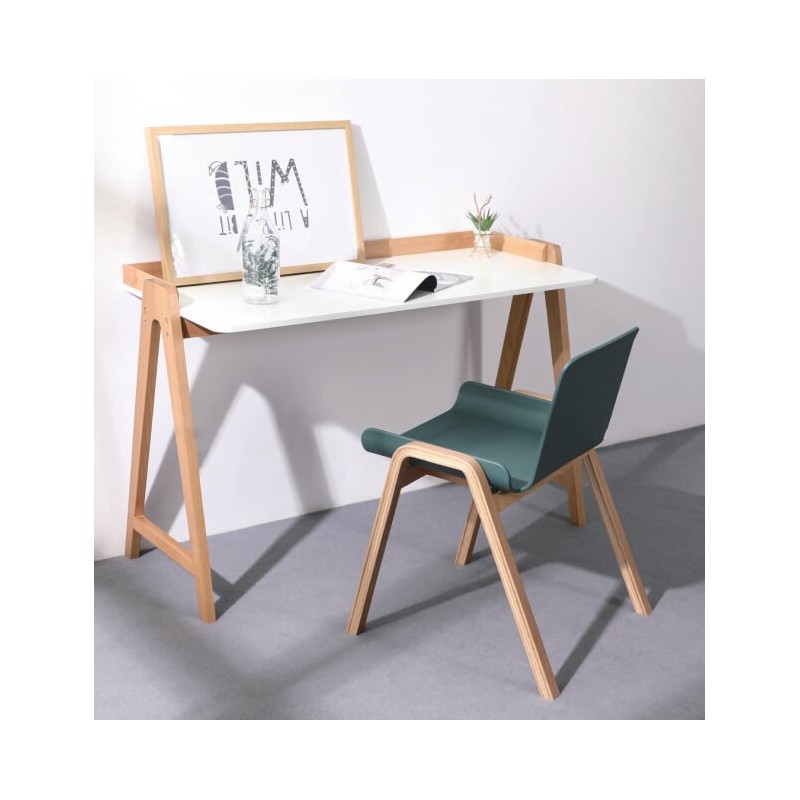 Pop-työpöytä massiivitammella jaloilla