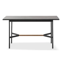 Rechteckiger Esstisch Blackstorm 140x80 cm aus Eichenholz