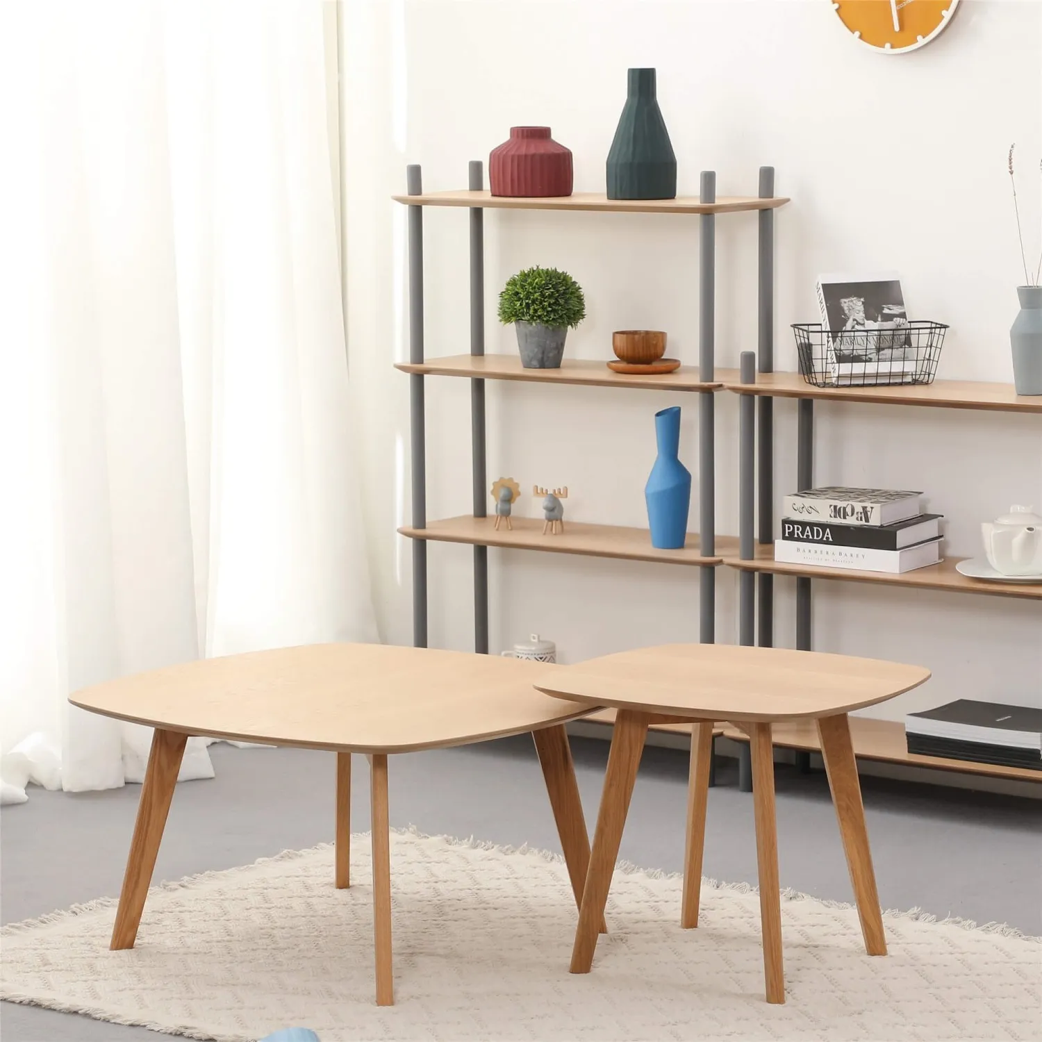 Ensemble de table d'appoint en chêne Northpole