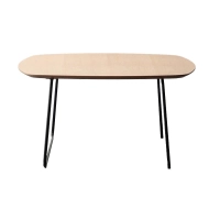 Mesa de centro quadrada 80x80cm em madeira de carvalho