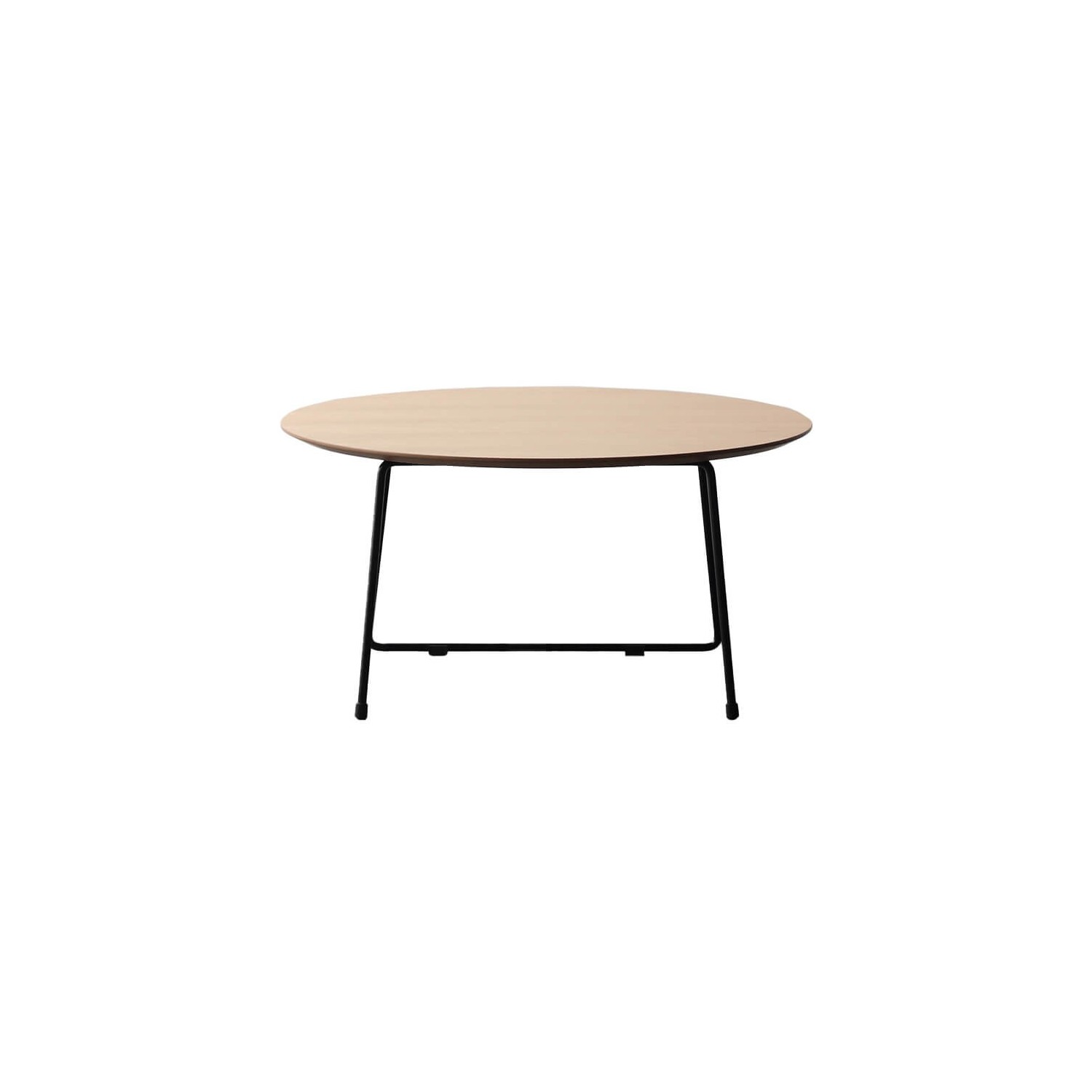 Mesa de centro redonda 80cm em madeira de carvalho