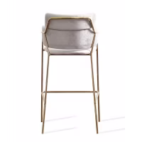 Tabouret haut rembourré avec pieds dorés