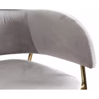 Tabouret haut rembourré avec pieds dorés
