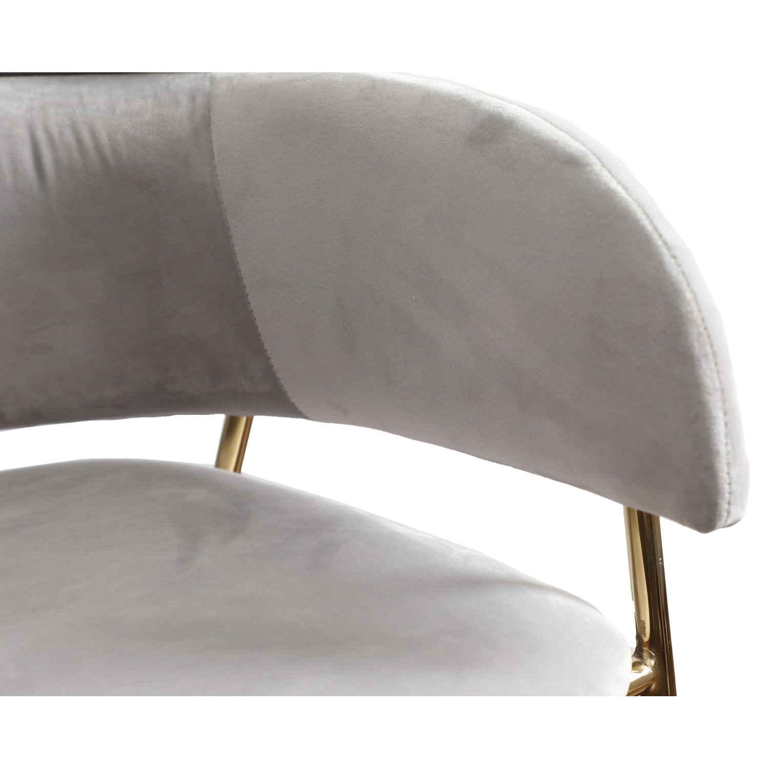 High Upholstered Stool with Golden Legs