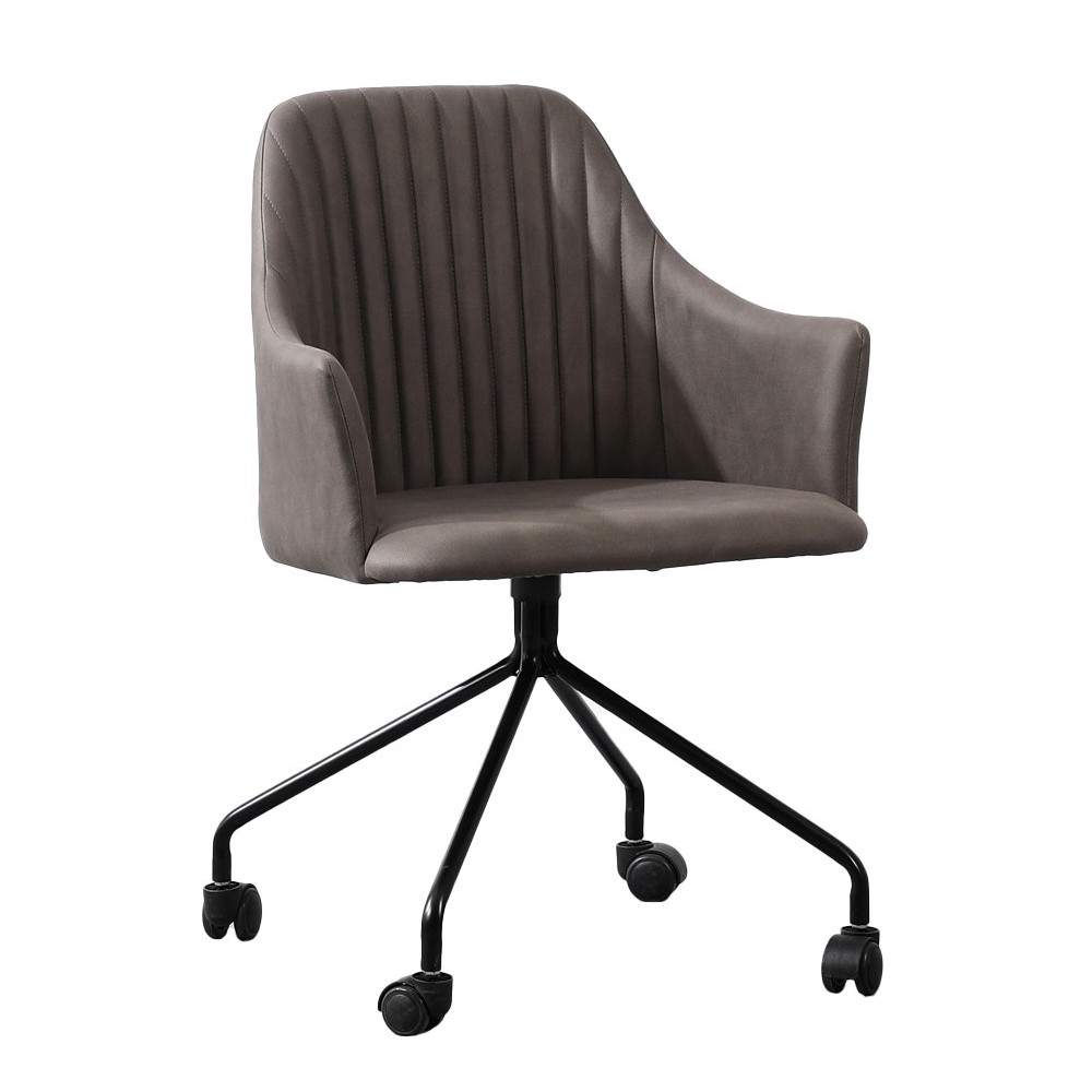 Chaise de bureau rembourrée de style vintage