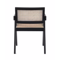 Réplique de la chaise Chandigarh avec accoudoirs du designer Pierre Jeanneret 