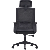 Sedia da ufficio con schienale alto in rete Black Edition in rete di fibra