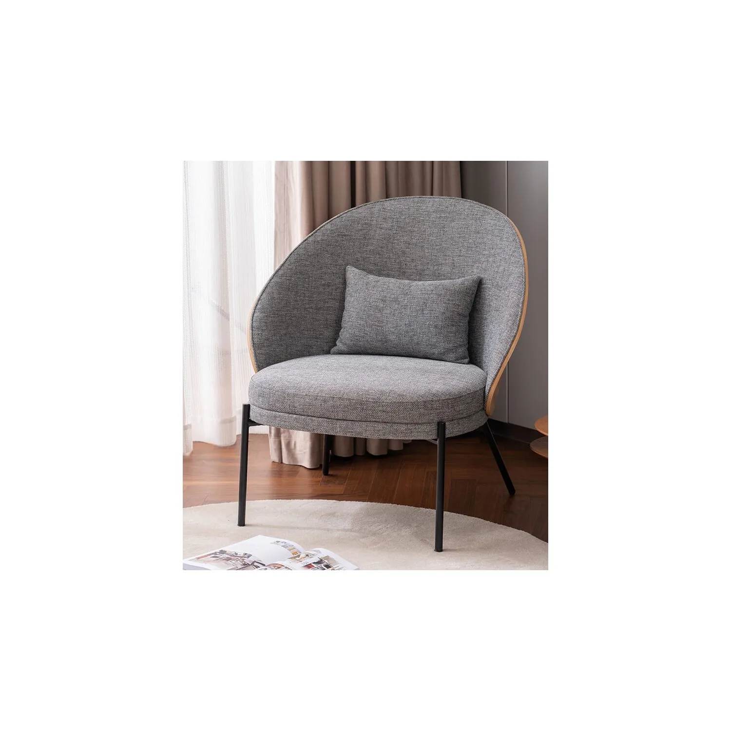 Fauteuil Nordic Earth avec coussin en coton