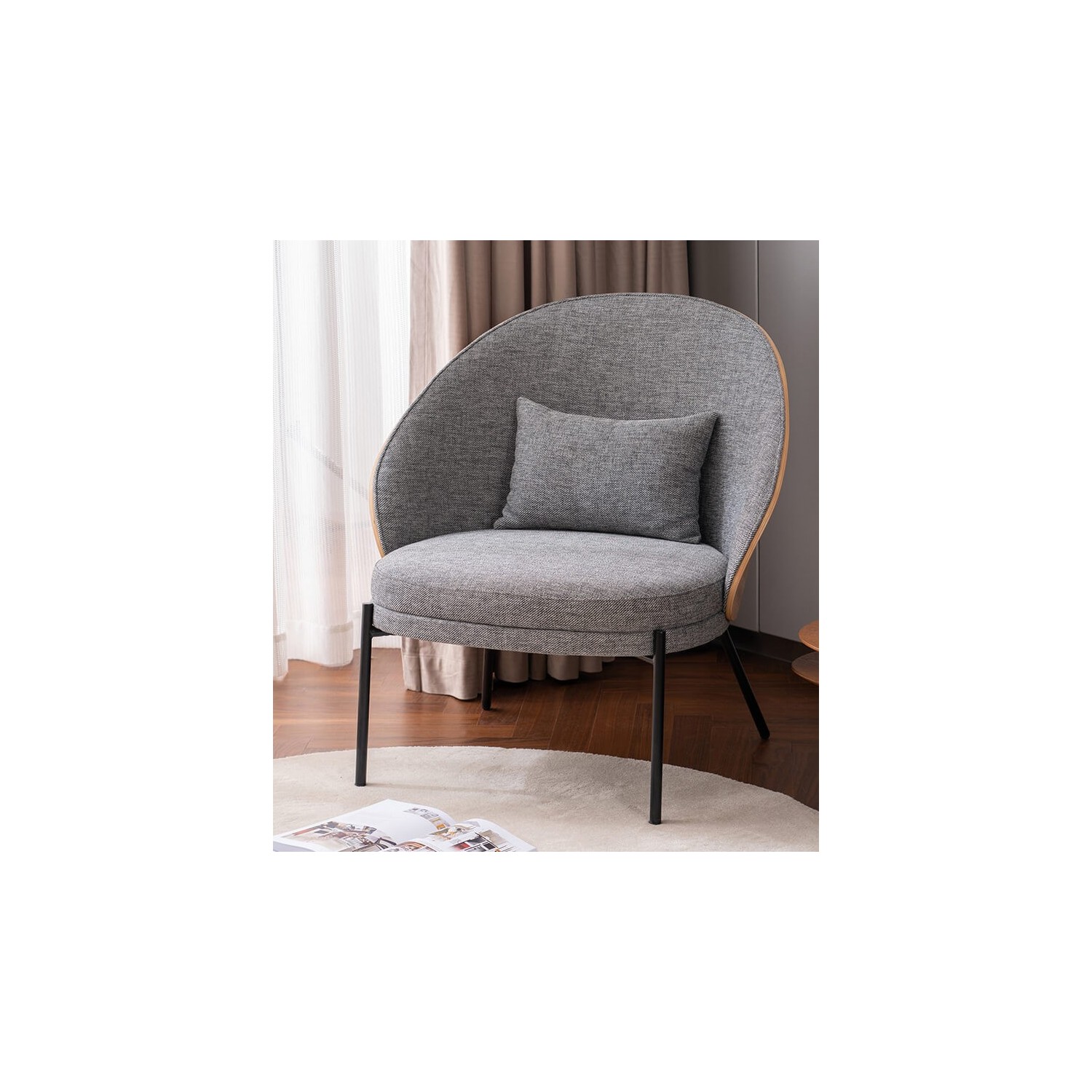 Nordic Earth Sessel mit Baumwollkissen