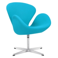 Réplica de la silla Swan en cachemir de Arne Jacobsen