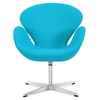 Réplica de la silla Swan en cachemir de Arne Jacobsen