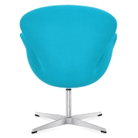 Replica della Swan Chair in cashmere di Arne Jacobsen