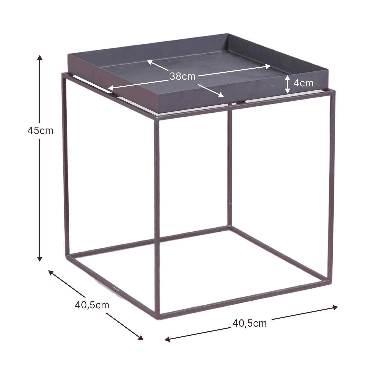 Mesa lateral Sorento adequada para uso ao ar livre