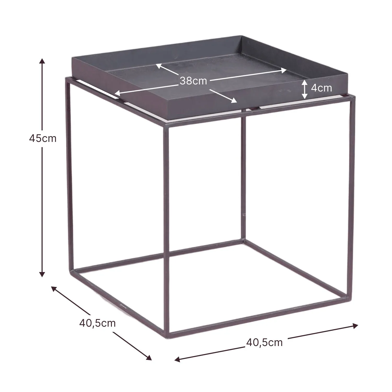 Table d'appoint Sorento adaptée à une utilisation en extérieur