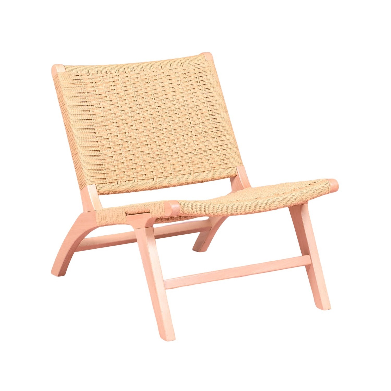Sillón Nórdico Forest en madera de haya y cuerda natural