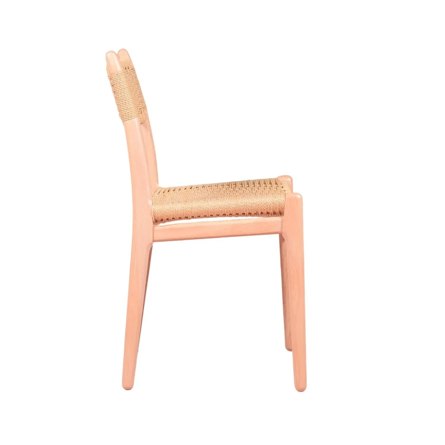 Sedia Liam Nordic in legno di faggio e corda naturale