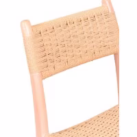 Sedia Liam Nordic in legno di faggio e corda naturale
